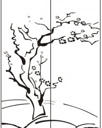 Пескоструйный рисунок Дерево 142